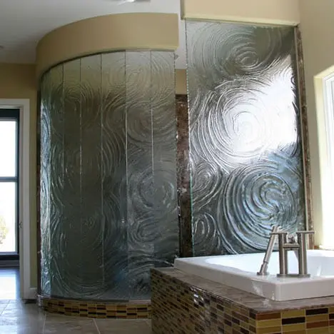 Cast Glass Shower Enclosures
