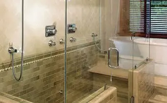 Single Slide Bath Glass Door