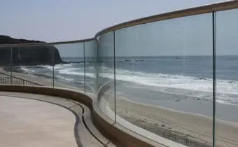 Commercial Privacy Glass Fence