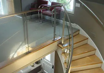 Commercial Staircase Glass Railing