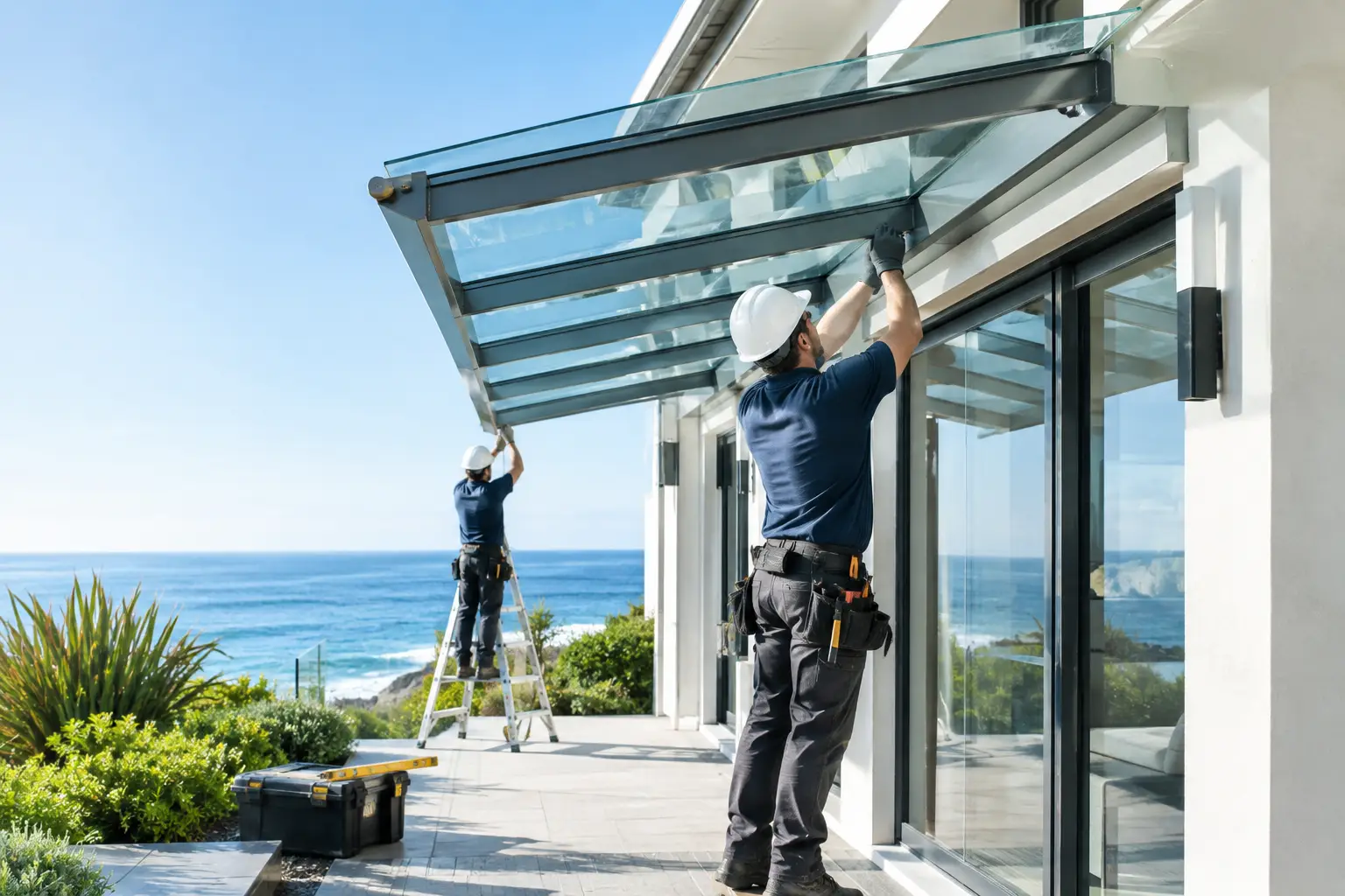 Glass Canopy Installation Guide for Coastal Homes